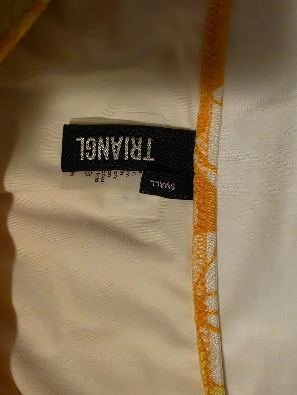 Triangl swimwear-Yellow MICA Pansy- Triangl Bikini Set-Size Small
